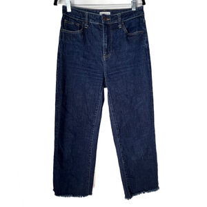 Oliver Logan Aberdeen Jeans Womens 28 Blue Wide-Leg High-Rise Crop Dark Denim